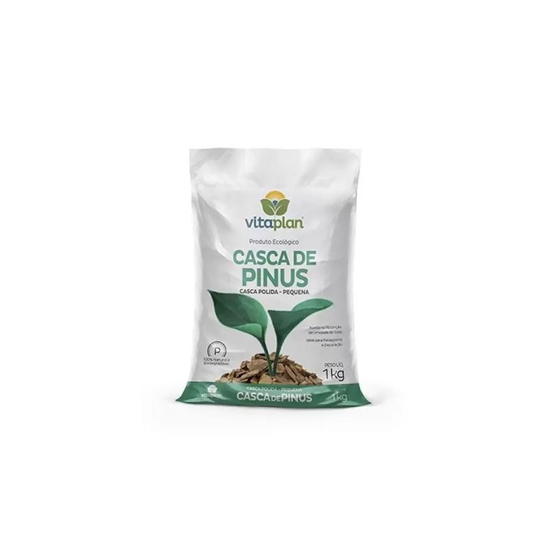 casca de pinus polida pequena 1kg