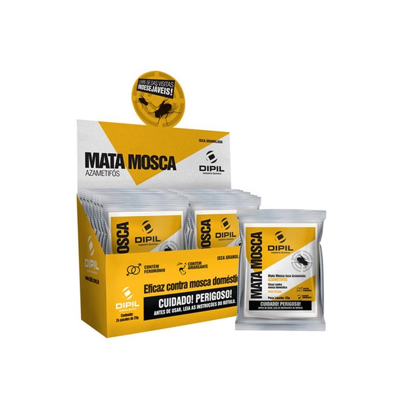 inseticida mata mosca isca granulada azametifos 25gr dipil