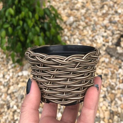 vaso cachepo bambu sintetico bambu arte bom cultivo np06 pote holabra pote pequeno mini vaso cor cappuccino