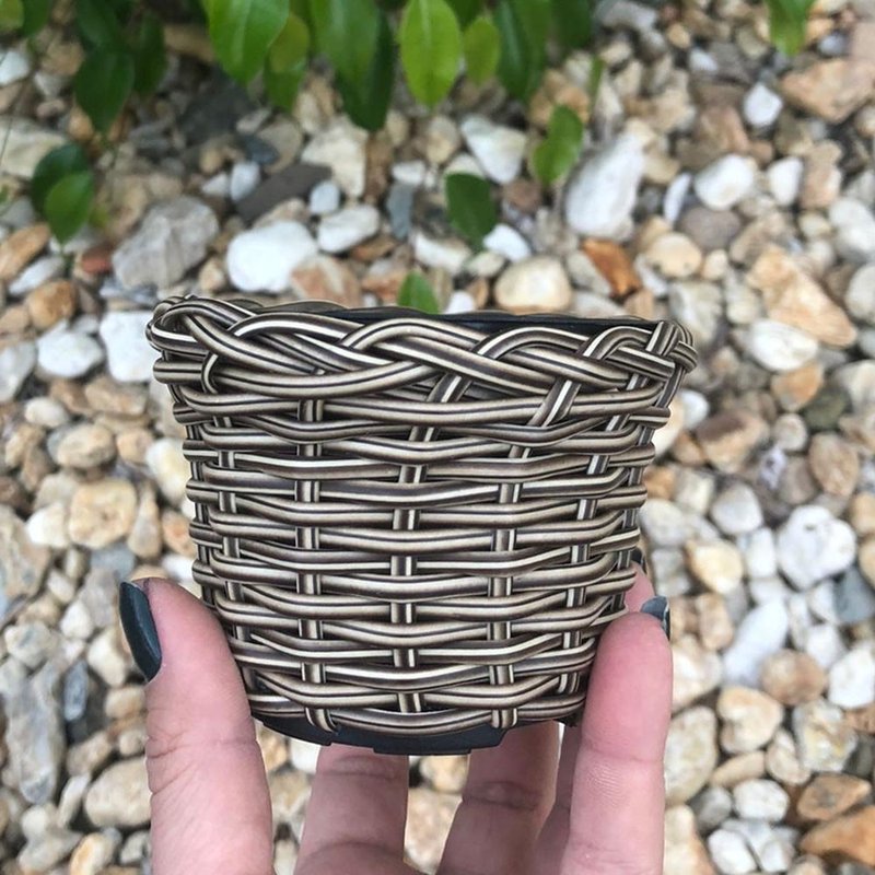 vaso cachepo bambu sintetico bambu arte bom cultivo np069pote holabra pote pequeno mini vaso cor cappuccino