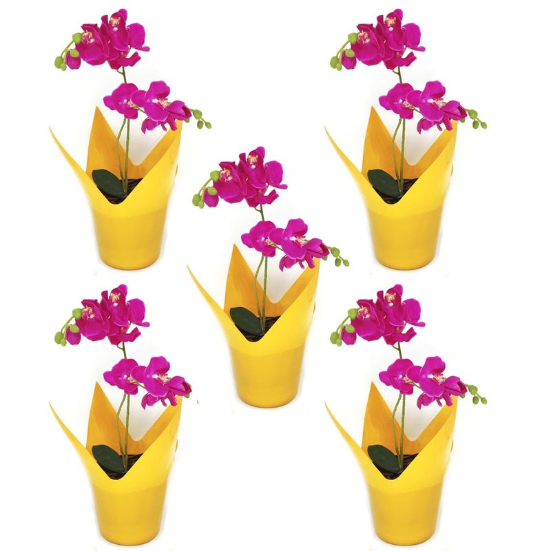 vaso laranja flexivel cachepo vaso reciclavel vaso garrafa pet vaso importado bom cultivo vaso