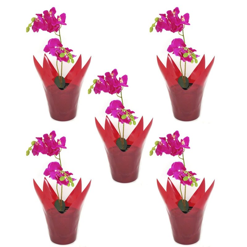 vaso vermelho flexivel cachepo vaso reciclavel vaso garrafa pet vaso importado bom cultivo vaso