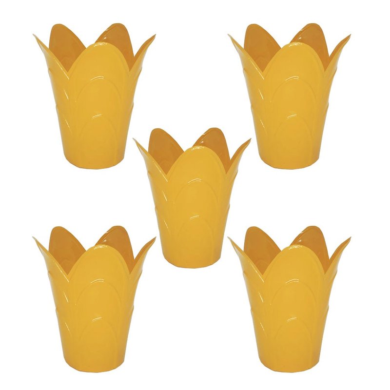 vaso tulipa m vaso cachepo vaso ecologico reciclado importadora bom cultivo laranja
