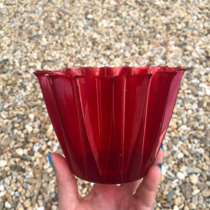 vaso cachepo leve china bom cultivo vermelho