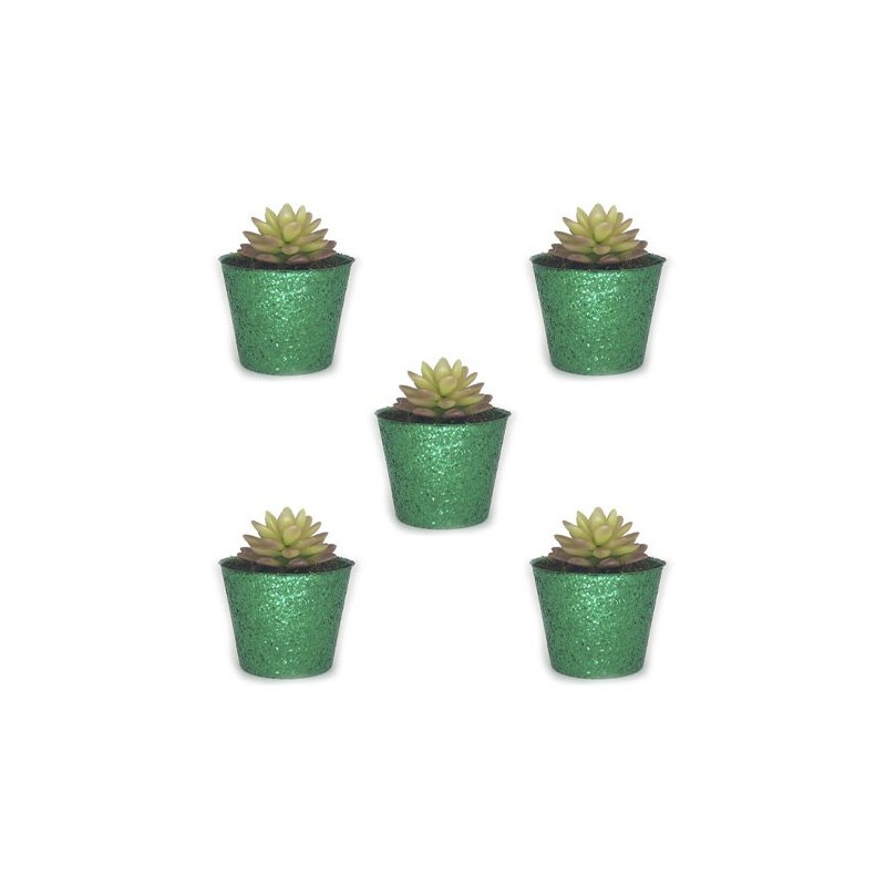vaso cachepo sustentavel brilho verde