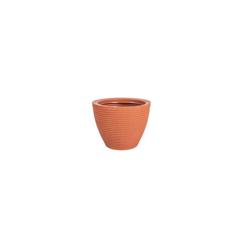 113379 vaso cone baixo riscato 22 terracota 5