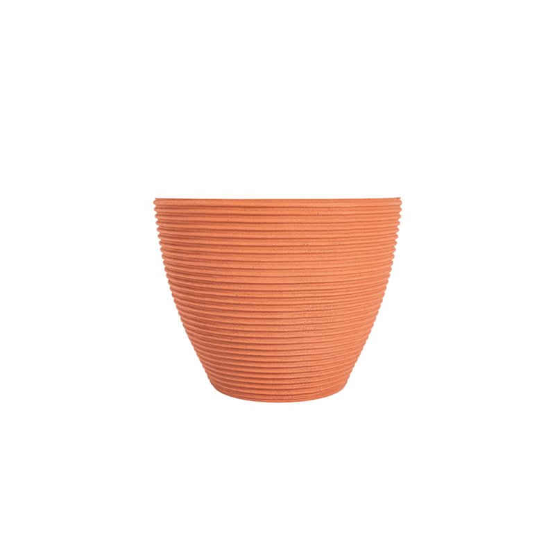 113450 vaso cone baixo riscato 28 terracota 4