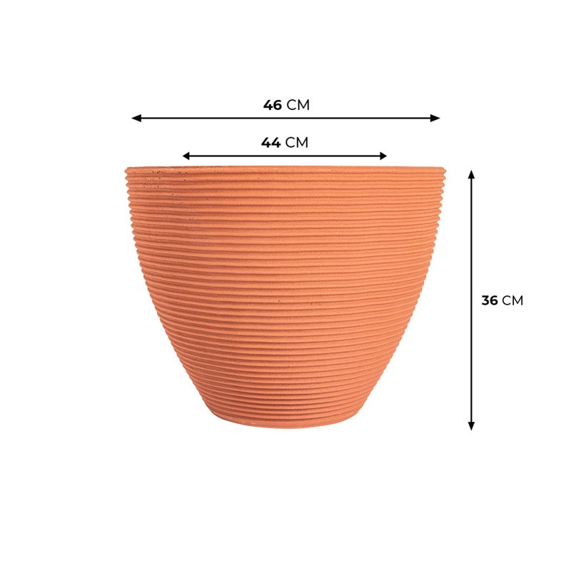 113530 vaso cone baixo riscato 36 terracota 5