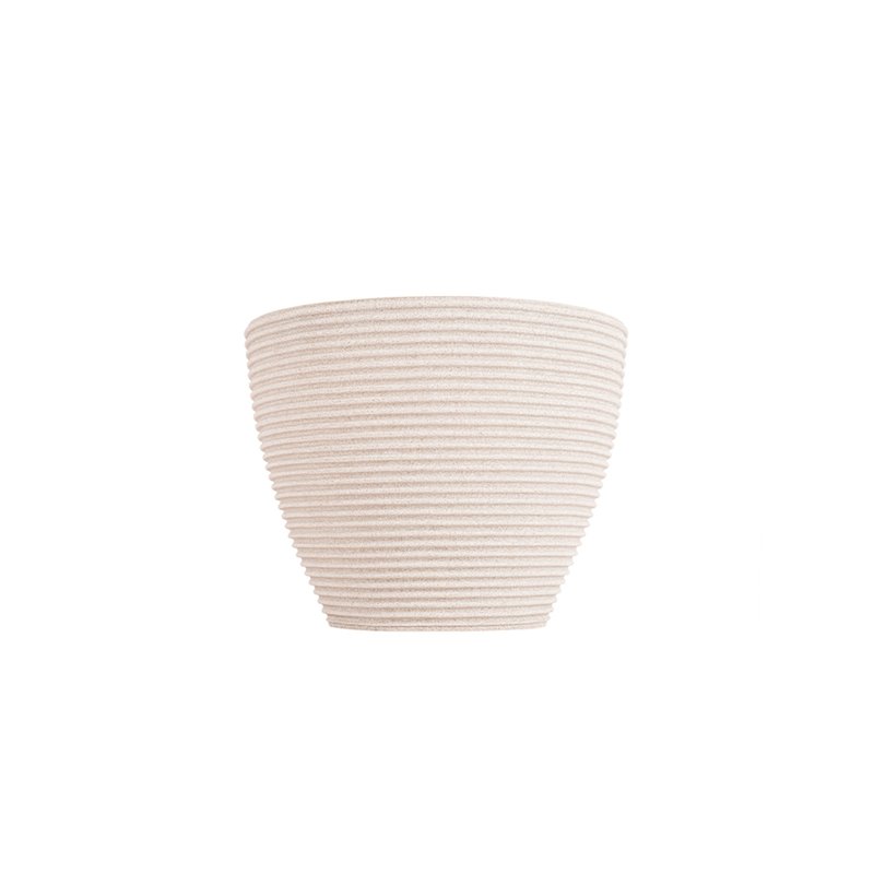 113417 vaso cone baixo riscato 28 branco marmore 1